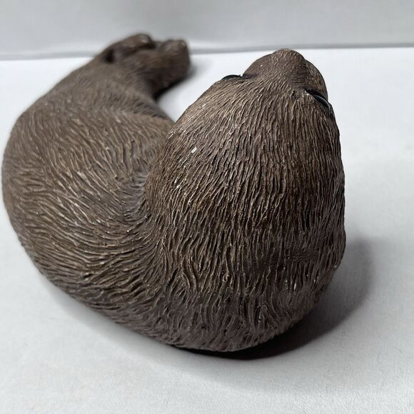 Vintage 1981 Sandicast By Sandra Brue Brown Harp Seal Pup Sculpture Figurine 7" - Picture 11 of 16